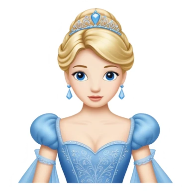Cinderella in blue princess ball gown sticker