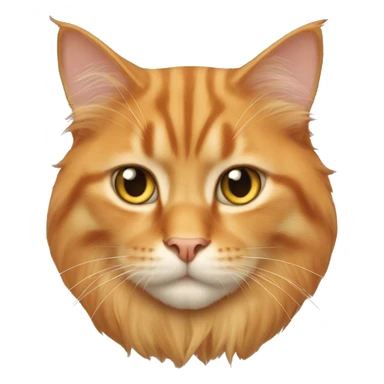 cat king orange long hair cat sticker