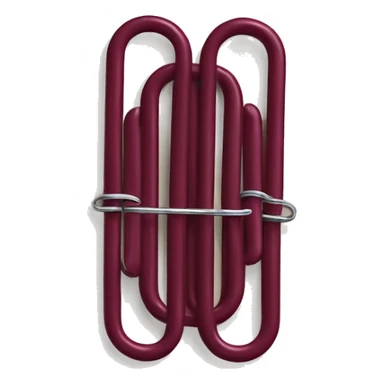 burgundy paper clips sticker