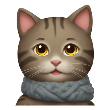 Cozy fall cat sticker