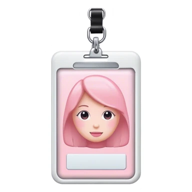 pastel pink ID BADGE sticker