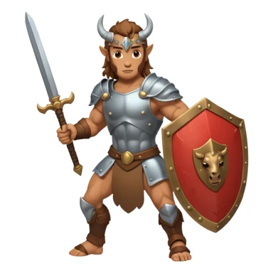 Warrior centaur – Sword and shield face only sticker
