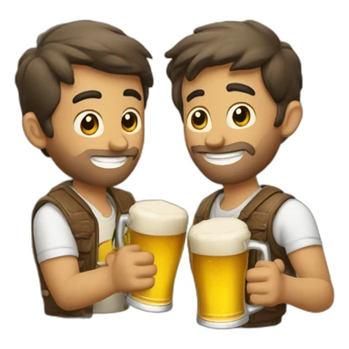 Amigos bebiendo cerveza sticker