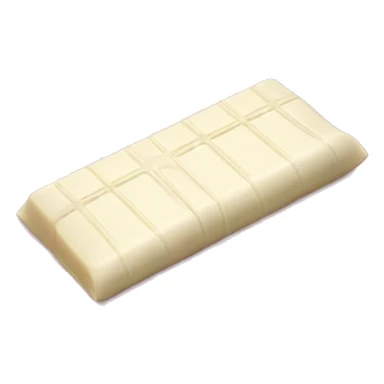 White chocolate bar in pale pink wrapper sticker