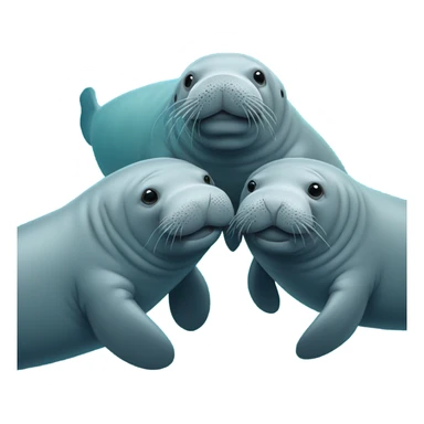 three manatees sticker