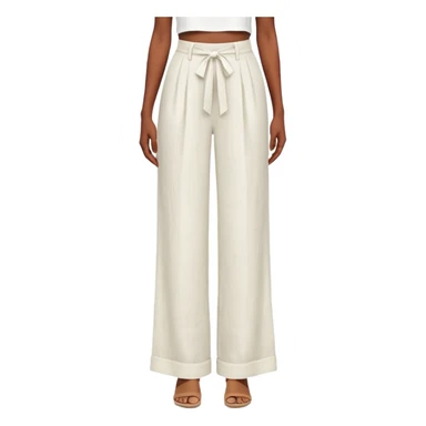 linen white long pants sticker