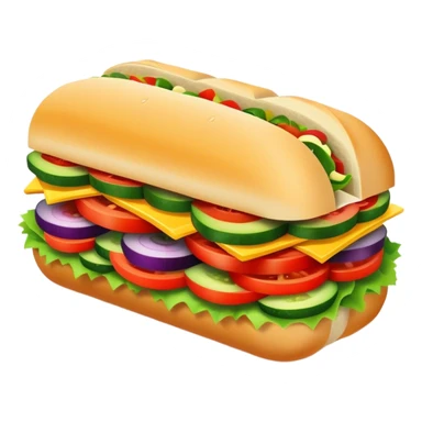 Subway sandwich with a lot of veggies sticker