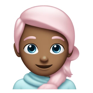 Pastel pink and baby blue Christmas gift sticker