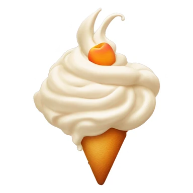 Whipped cream on peach sticker