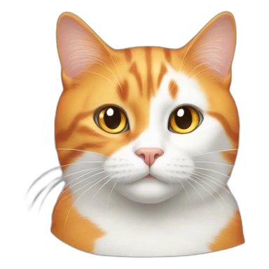 Orange cat and Pure white cat sticker