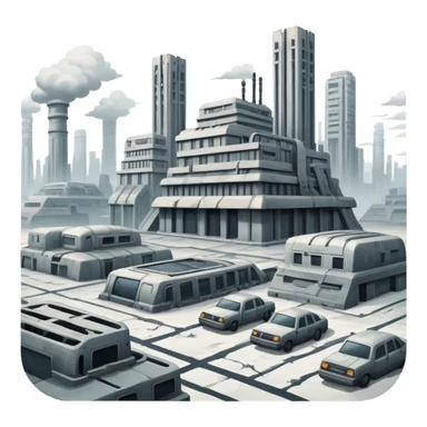 Dystopian Apocalyptic Aesthetic Scenery Deco sticker