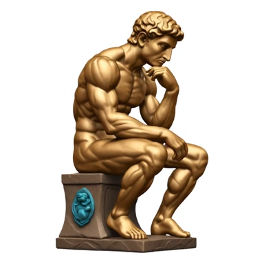 La estatua del pensandor sticker