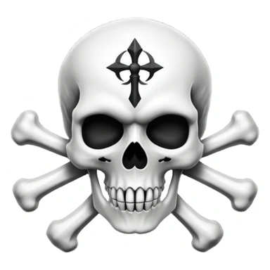 Wiz 101 casting sigil black and white death skull   inspired school sticker