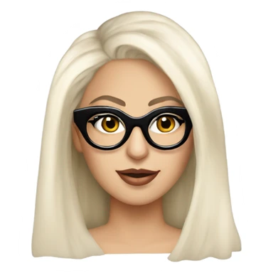 Lady gaga classy glasses  sticker