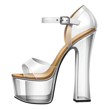 clear platform heel sticker
