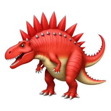 Spinosaurus with a large red spine sticker