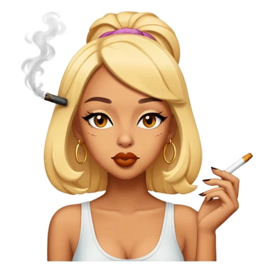doja cat smoking a cigarrete sticker