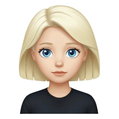 Emily Armstrong with platinum blonde hair, blue eyes sticker