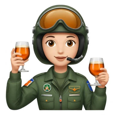 pilot a Jägermeister champion raising  glass saying Cheers! sticker