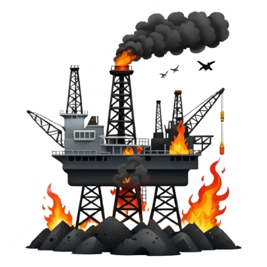 destruction of oil rig sticker