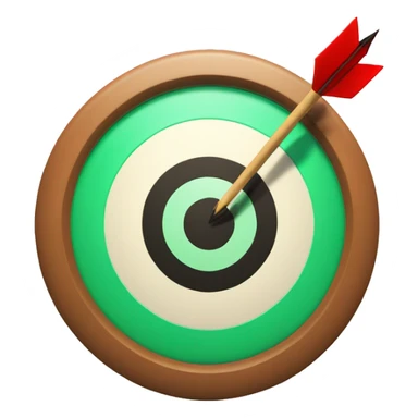 bullseye with an arrow in the center sticker