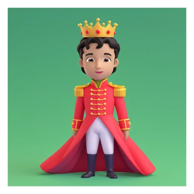 prince in red dress, royaqle background sticker