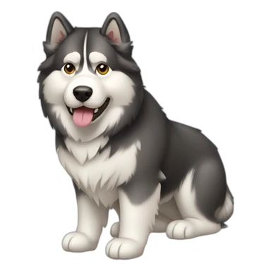 Dog alaskan malamute full-body sticker