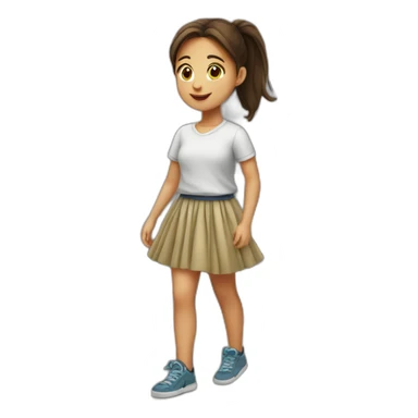 girl-in-a-skirt on stairs sticker