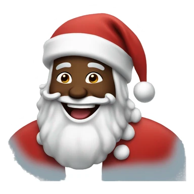 Black Santa laughing sticker