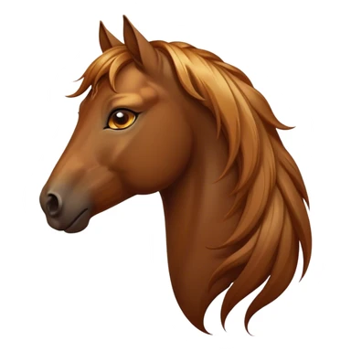 Cinematic Elegant Bay Horse Portrait Emoji, Head held high with a serene, majestic gaze, showcasing a magnificent bay fur with a rich, lustrous sheen, a flowing mane and tail, and radiant amber eyes that exude beauty and grace, Simplified yet majestically refined features, highly detailed, glowing with a soft, ethereal light, high shine, poised and breathtaking, stylized with an air of pure elegance, capturing the essence of a stunning and graceful steed, so beautiful it feels like it could gallop out of the screen with effortless charm! sticker