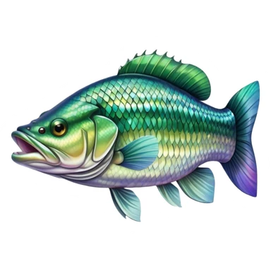 Large mouth bass sticker