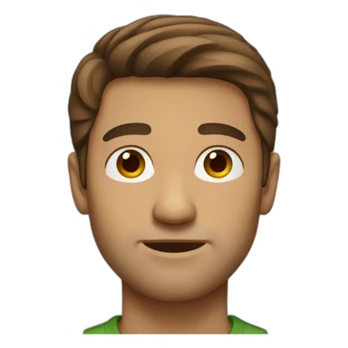 Brown hair man without Beats sticker