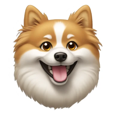 smiling spitz sticker