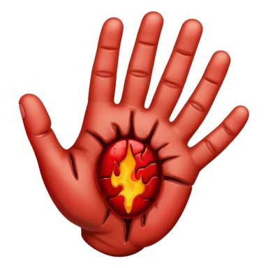 infected hand sticker