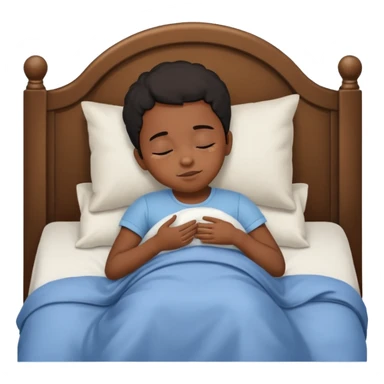 Black child in bed sticker