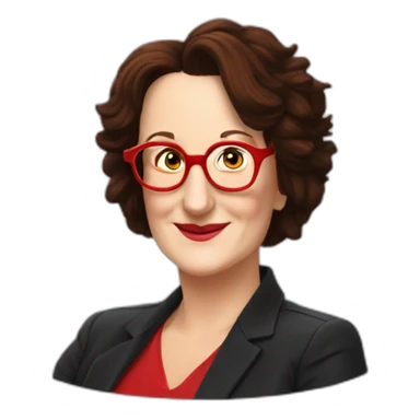 Anne roumanoff lunettes rouges sticker