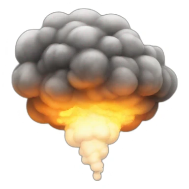 Bomb smoke fire sticker