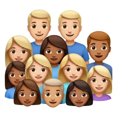 many different groups of people sticker