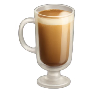 Glass mug with coffee with sugar blocks in it sticker