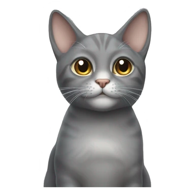 gray cat with lop ears sticker