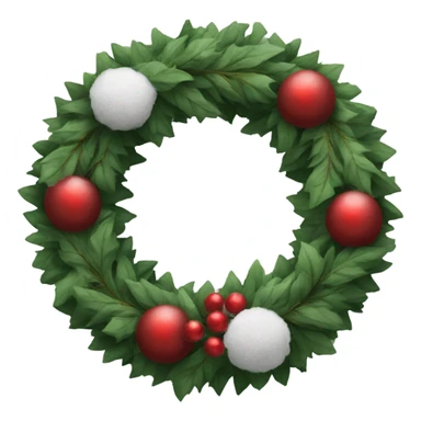 Realistic cristmas wreath with Cotton sticker