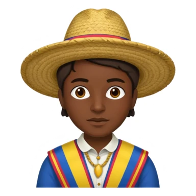 Person with a Colombian outfit  sticker