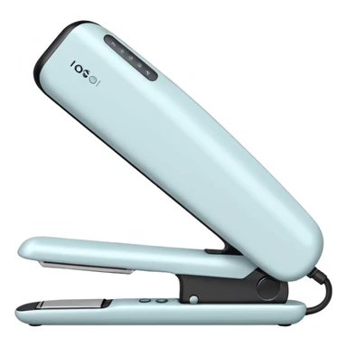 open pastel white hair straightener sticker