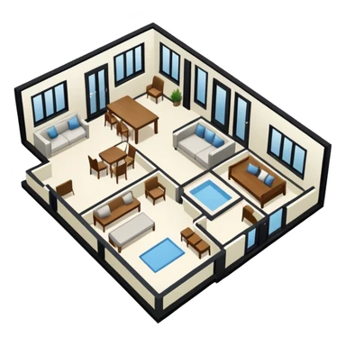 hand draw house plan sticker