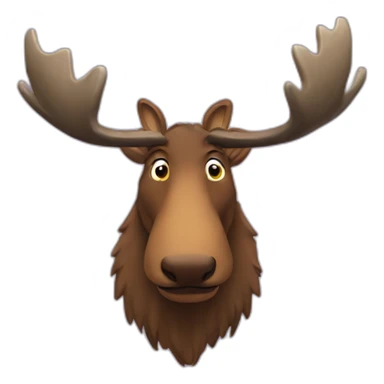 Moosehead with a moustache sticker