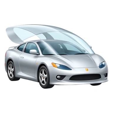 car with a transparent shield or film sticker