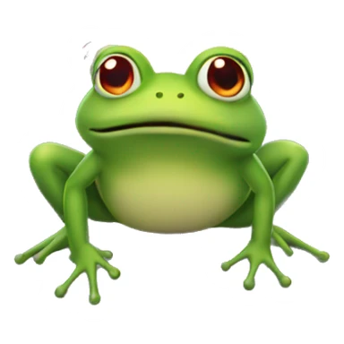 Frog with fireworks coming out of its mouth sticker