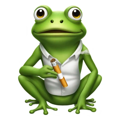 smoking frog sticker