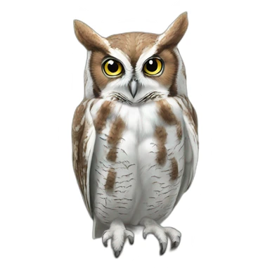 simple eastern screech owl sticker