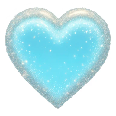 Pastel blue sparkling heart sticker